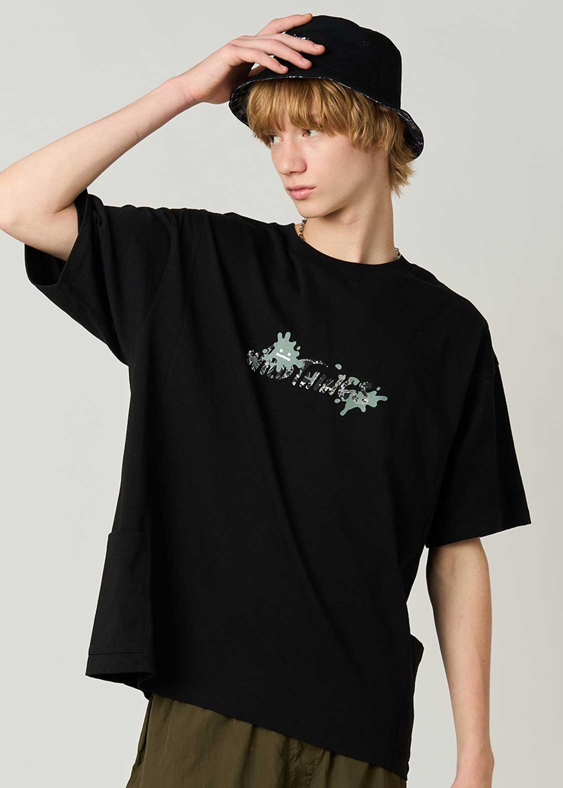 Beautiful Shadow Wild Things Black | Side Pocket Oversized T-Shirt - Image 6