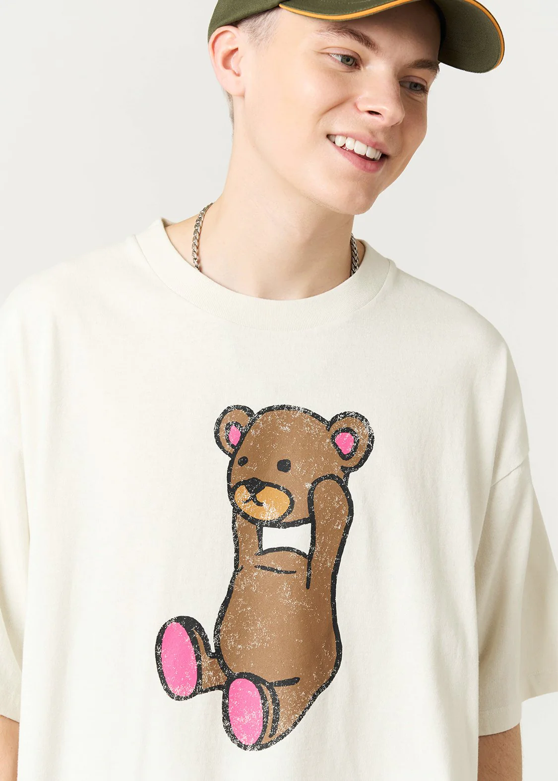 Control Bear | Snow Wash Oversized T-Shirt - Image 6