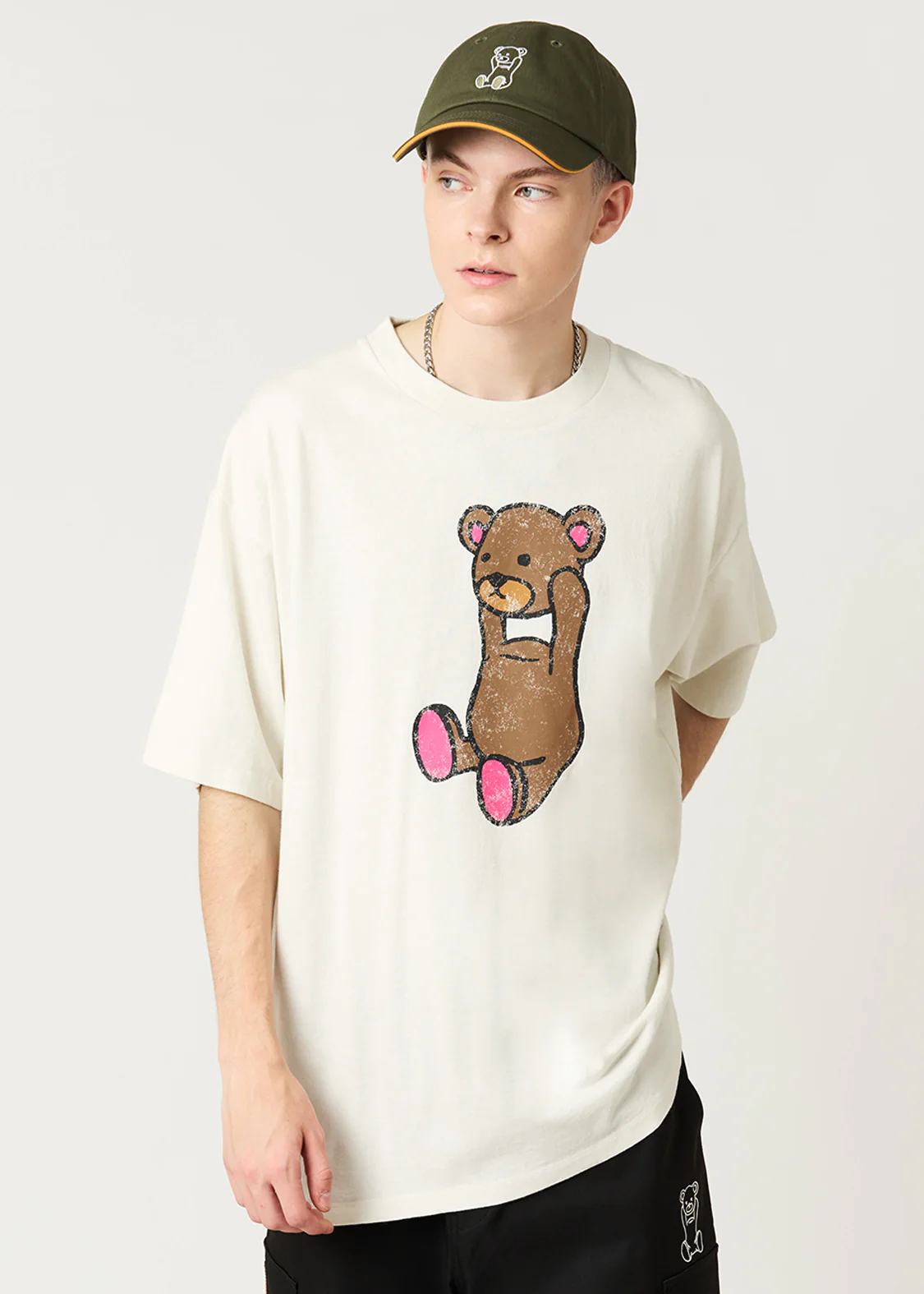 Control Bear | Snow Wash Oversized T-Shirt - Image 7