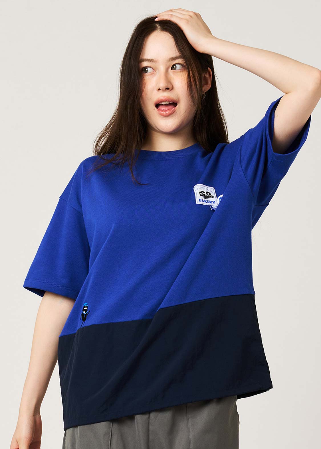 Beautiful Shadow Bakery Drawstring Blue | Oversized T-Shirt - Image 6
