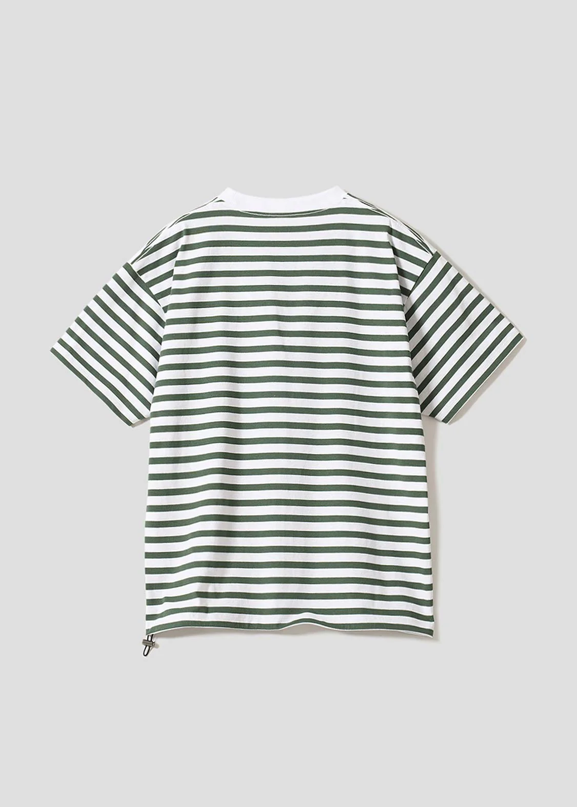 Ikaku Bikkuri Hatena | Border Big Silhouette T-Shirt - Image 2