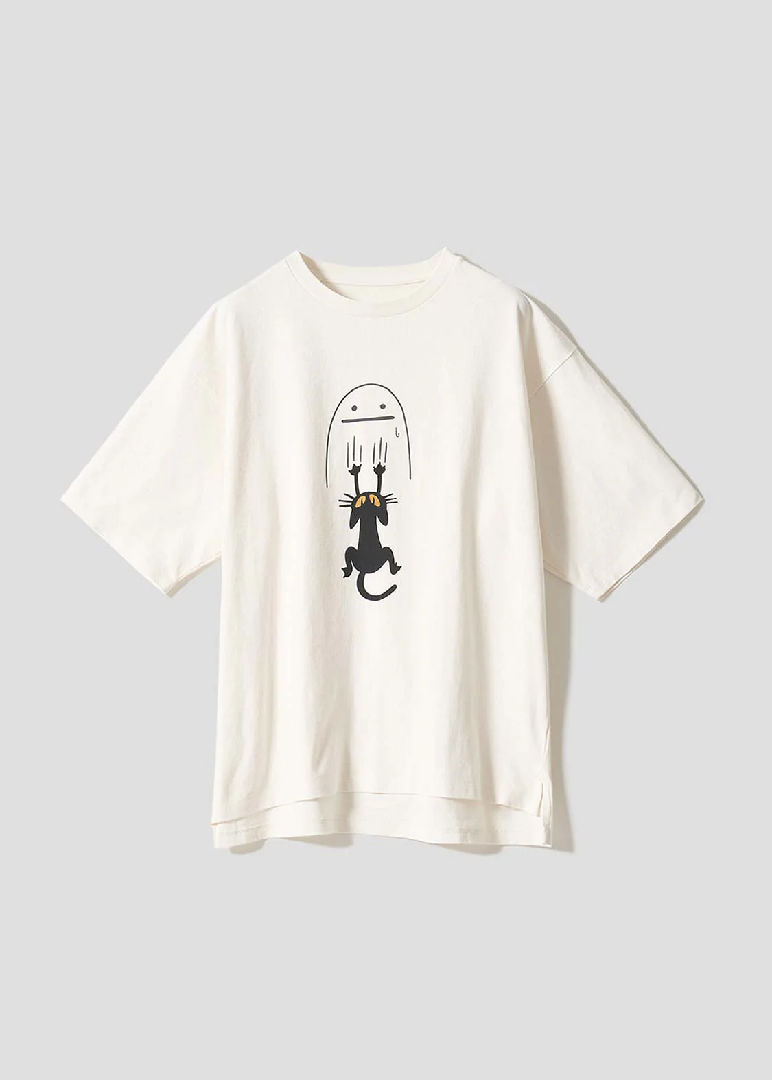 Neko Kaburi Beautiful Shadow WH | Pigment Oversized T-Shirt