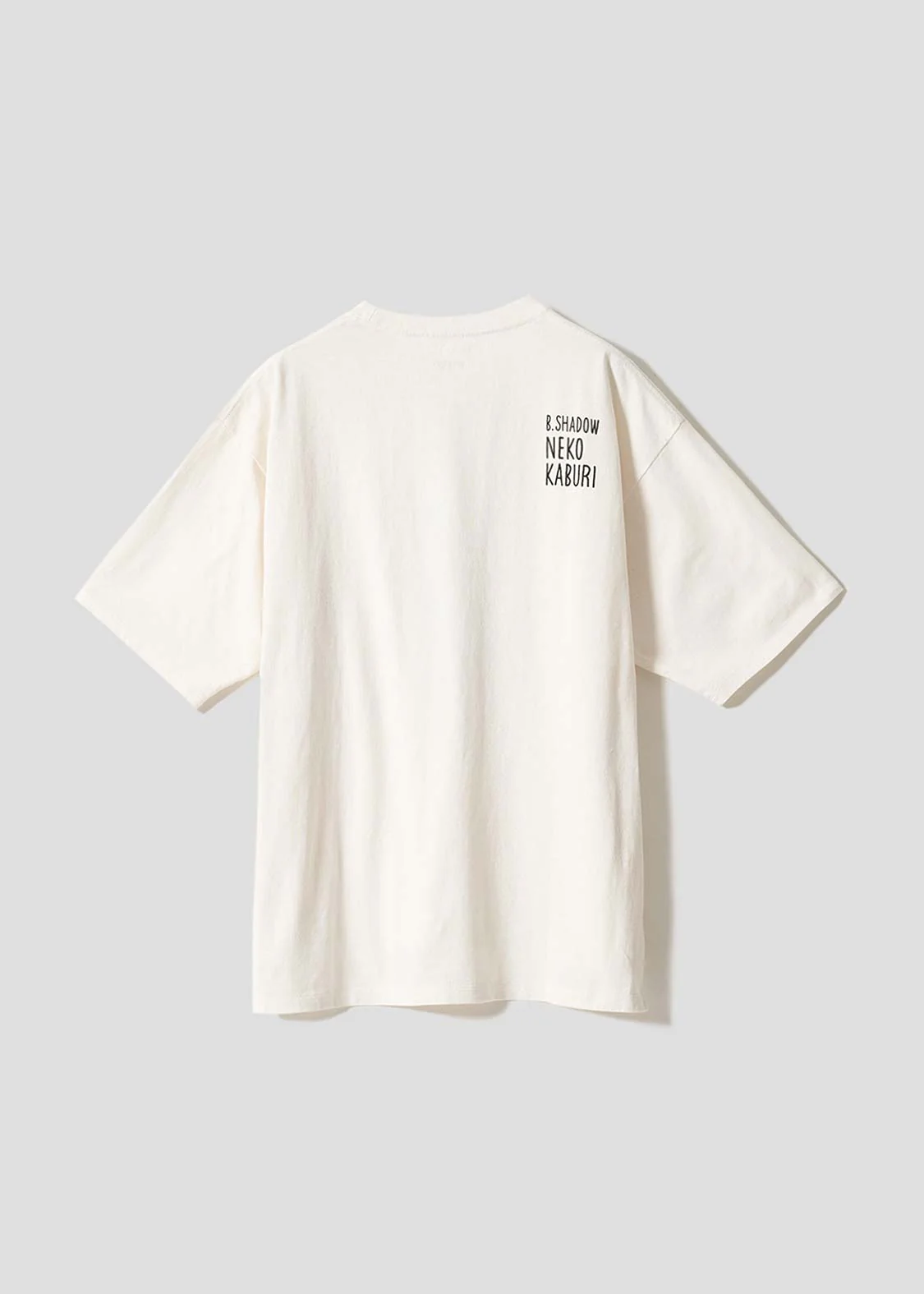 Neko Kaburi Beautiful Shadow WH | Pigment Oversized T-Shirt - Image 2