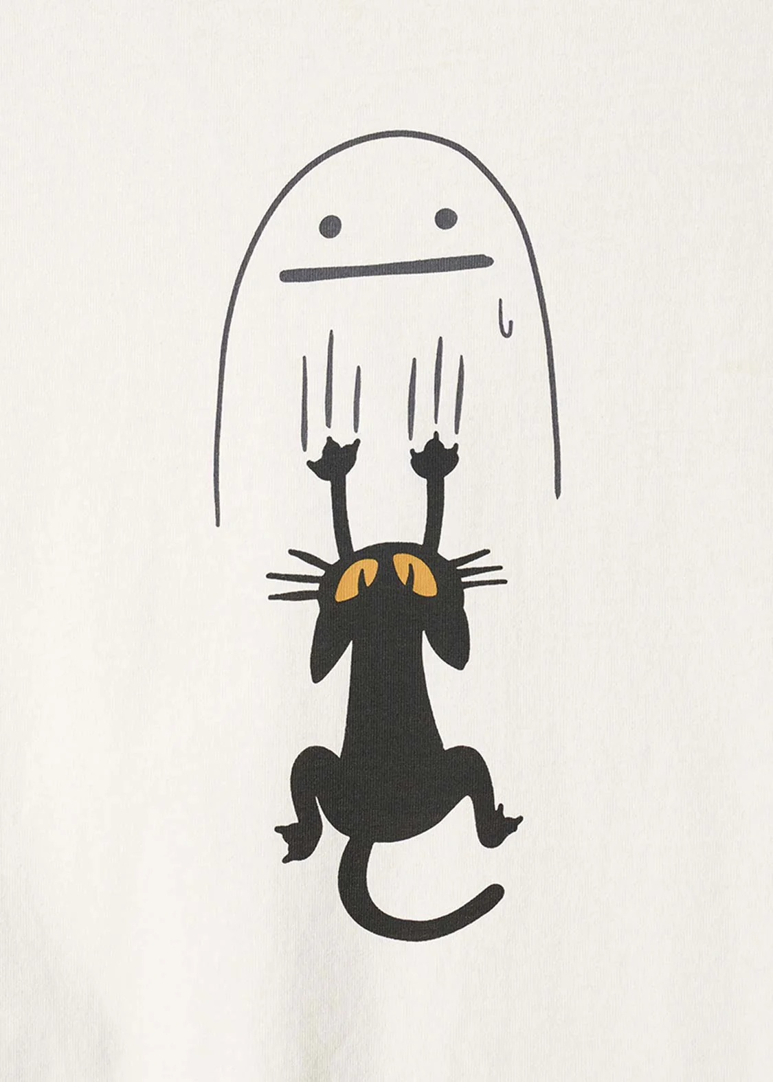 Neko Kaburi Beautiful Shadow WH | Pigment Oversized T-Shirt - Image 3