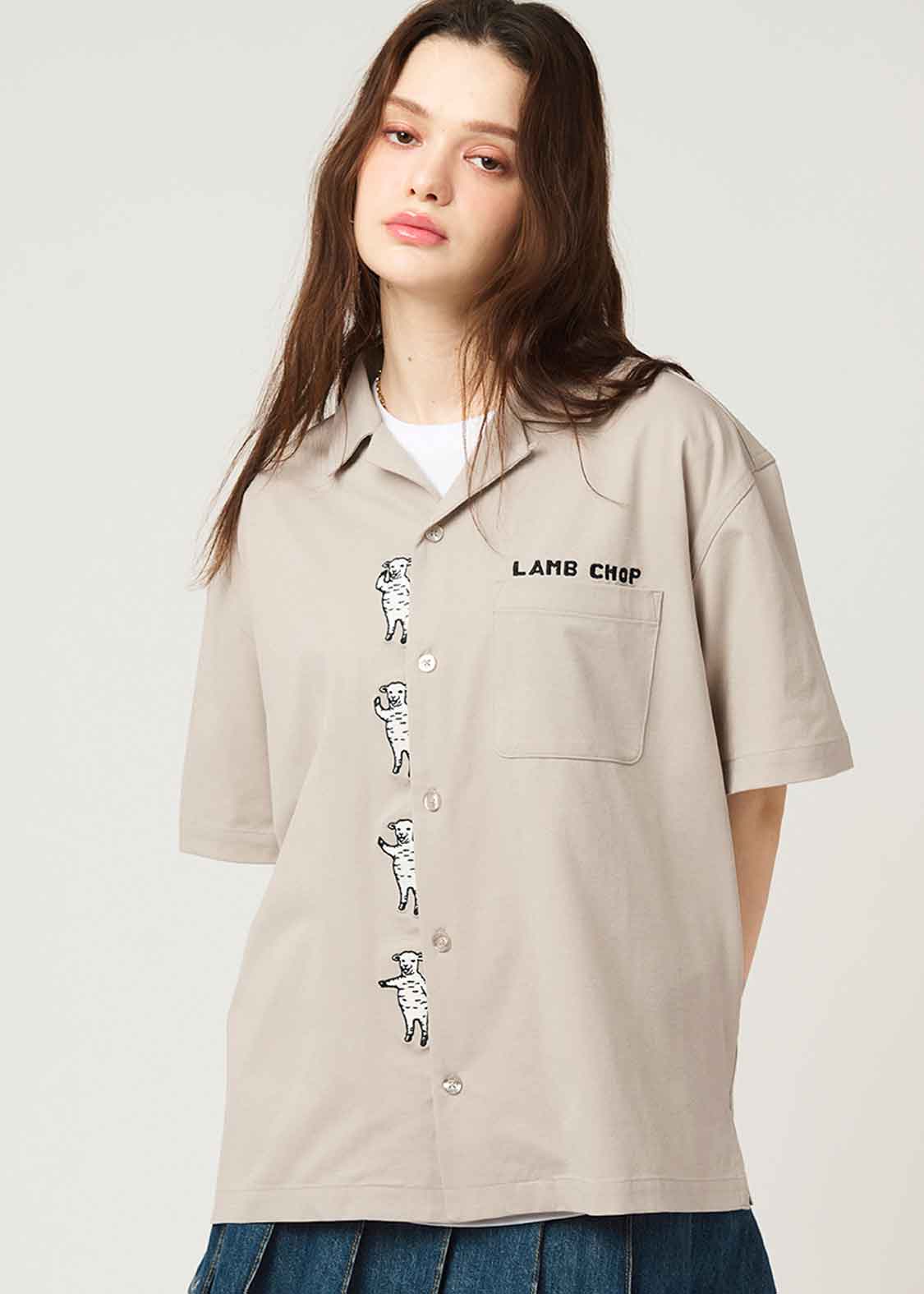 Dry Open Collar Short Sleeve Shirt (Lamb Chop) - Image 10