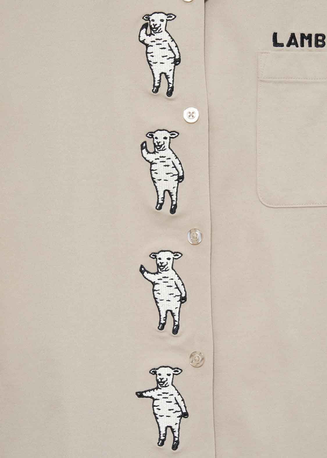 Dry Open Collar Short Sleeve Shirt (Lamb Chop) - Image 4