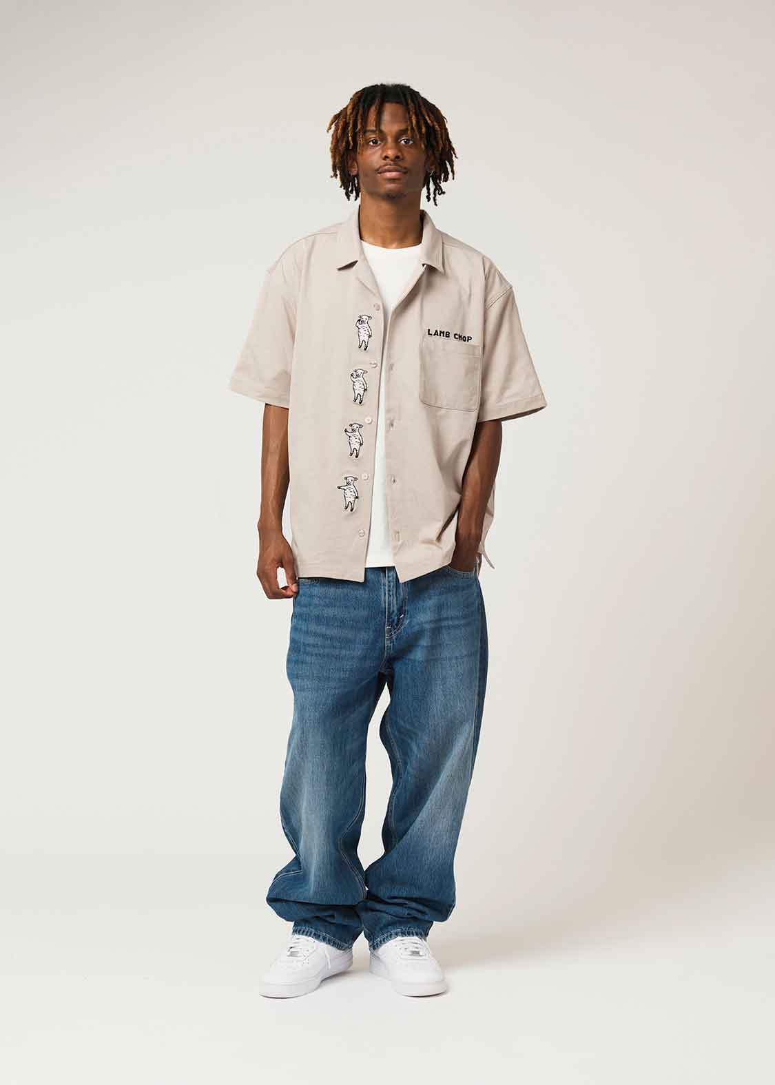 Dry Open Collar Short Sleeve Shirt (Lamb Chop) - Image 9