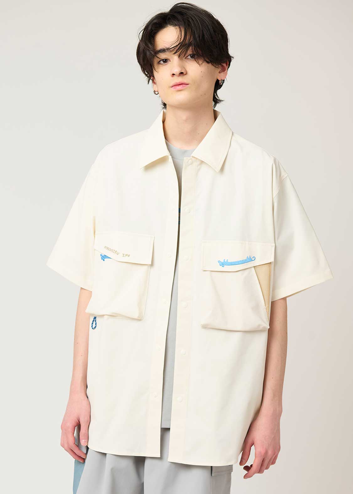 3 Pockets Short Sleeve Shirt (Nemusugiru Inu) - Image 8