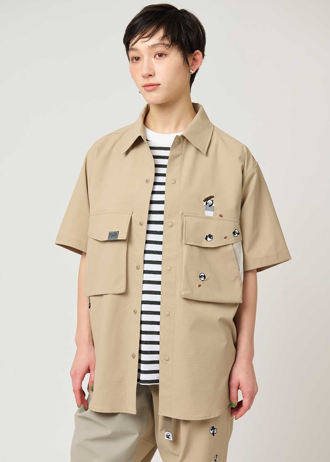 3 Pockets Short Sleeve Shirt (Rolling Pandas Cafe) - Image 10