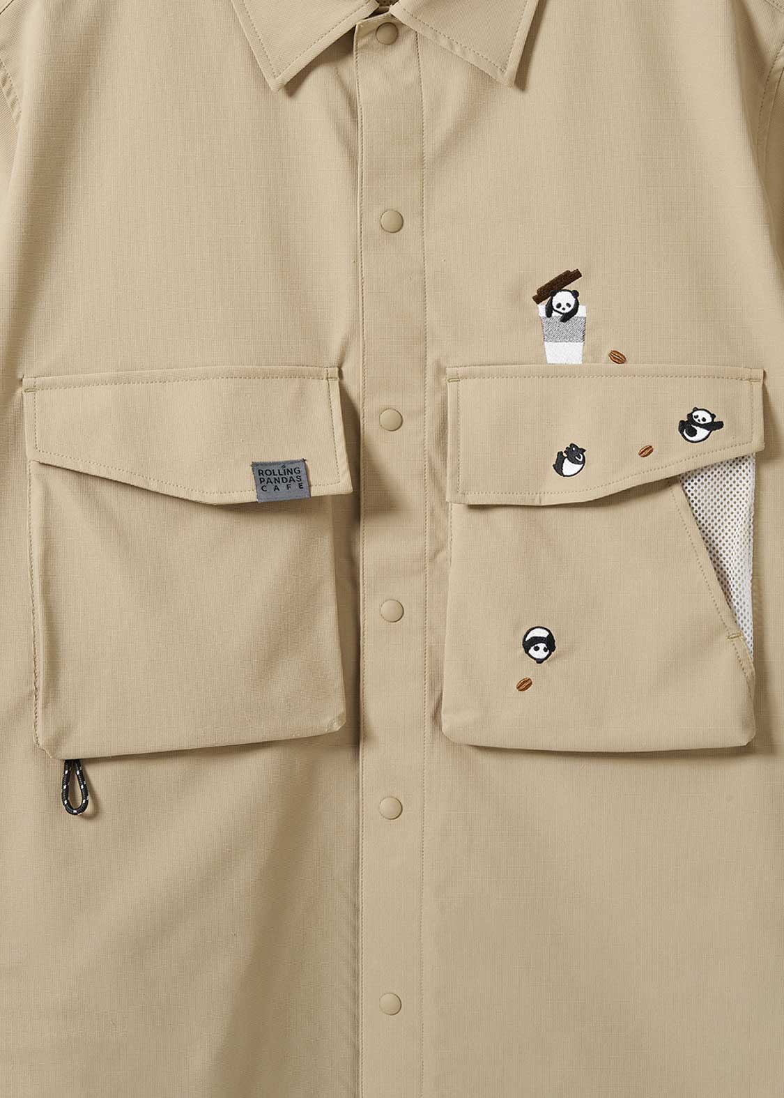 3 Pockets Short Sleeve Shirt (Rolling Pandas Cafe) - Image 4