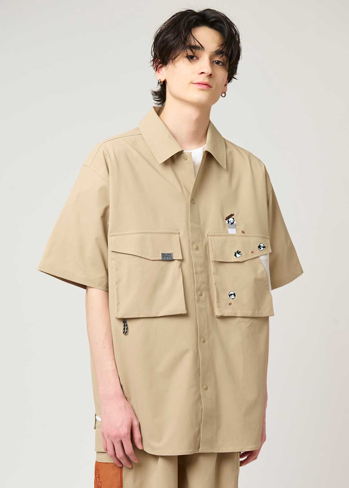 3 Pockets Short Sleeve Shirt (Rolling Pandas Cafe) - Image 8