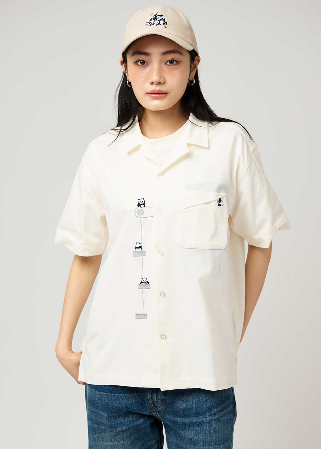 Dry Open Collar Short Sleeve Shirt (Rolling Pandas Factory) - Image 10