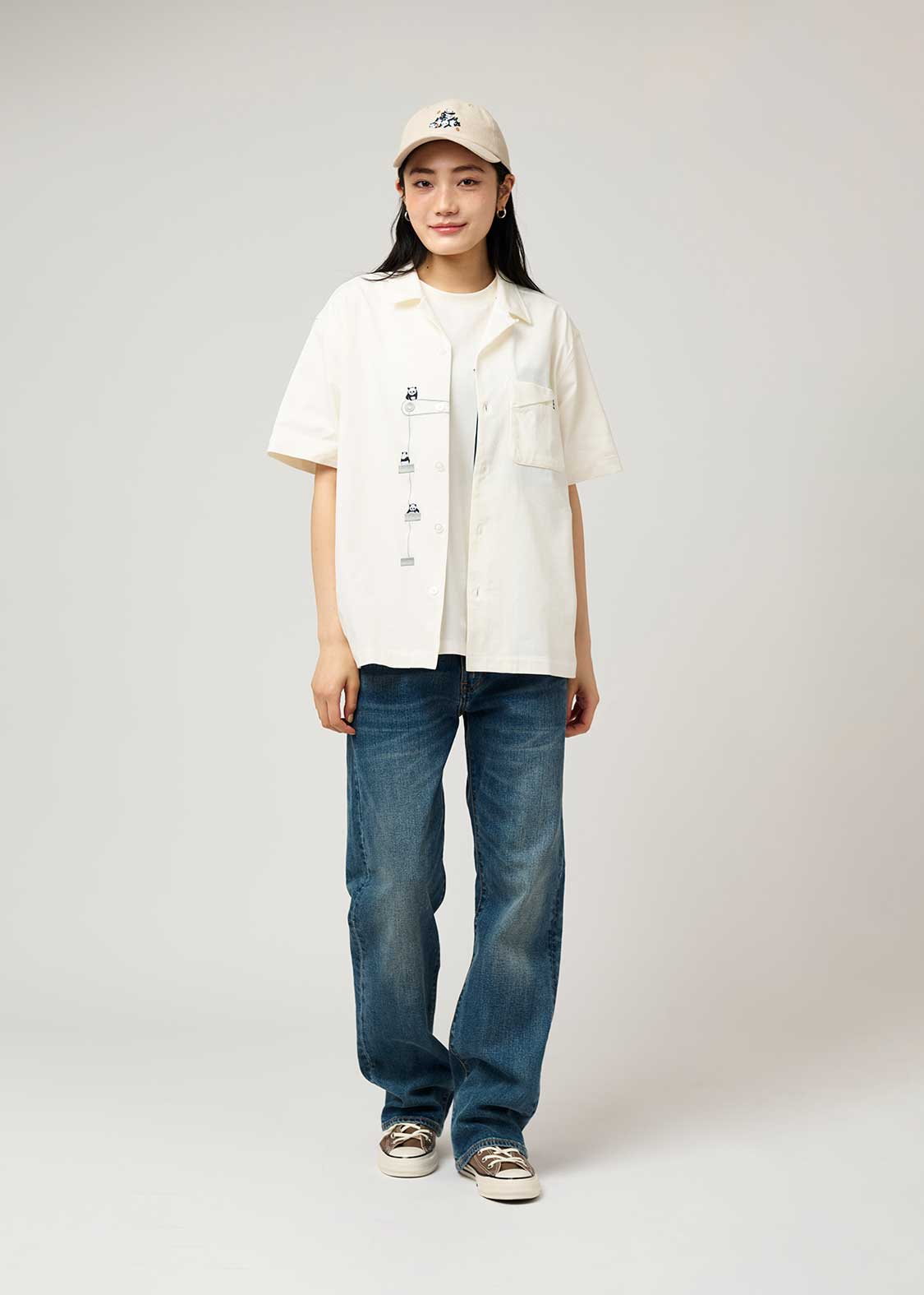 Dry Open Collar Short Sleeve Shirt (Rolling Pandas Factory) - Image 2