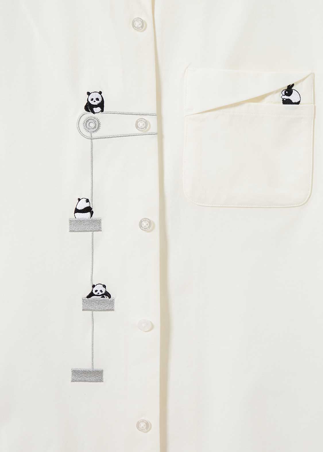 Dry Open Collar Short Sleeve Shirt (Rolling Pandas Factory) - Image 5