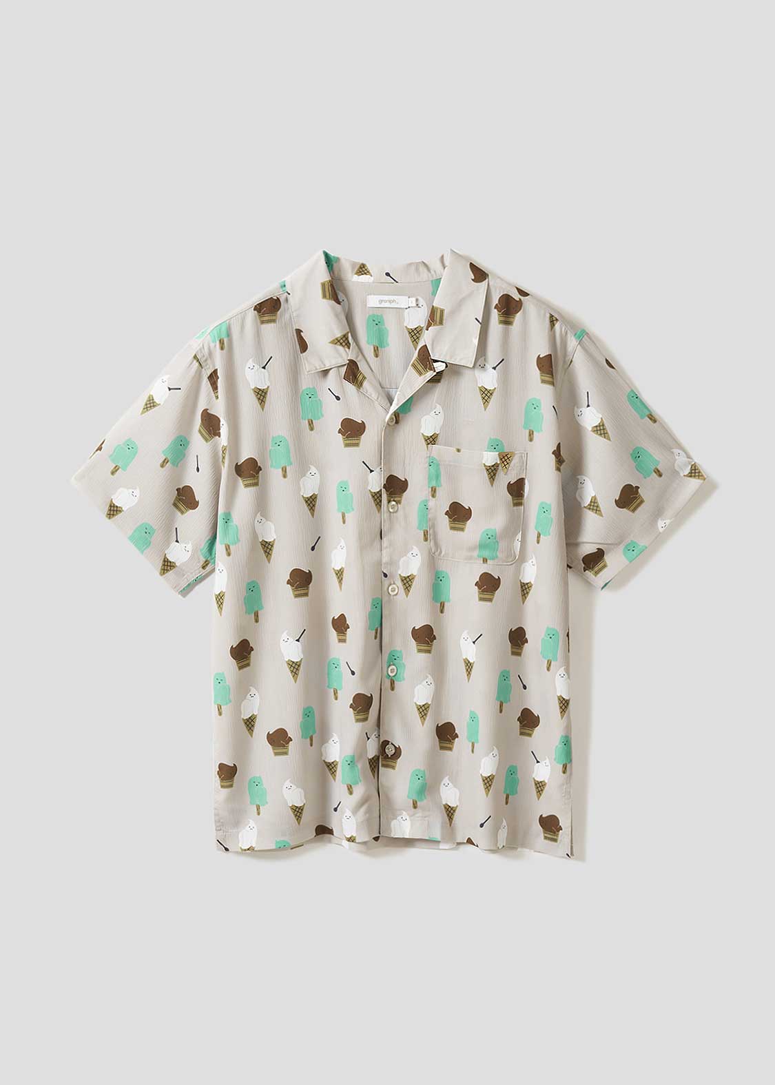 Icebonne | Big Silhouette Open Collar Shirt