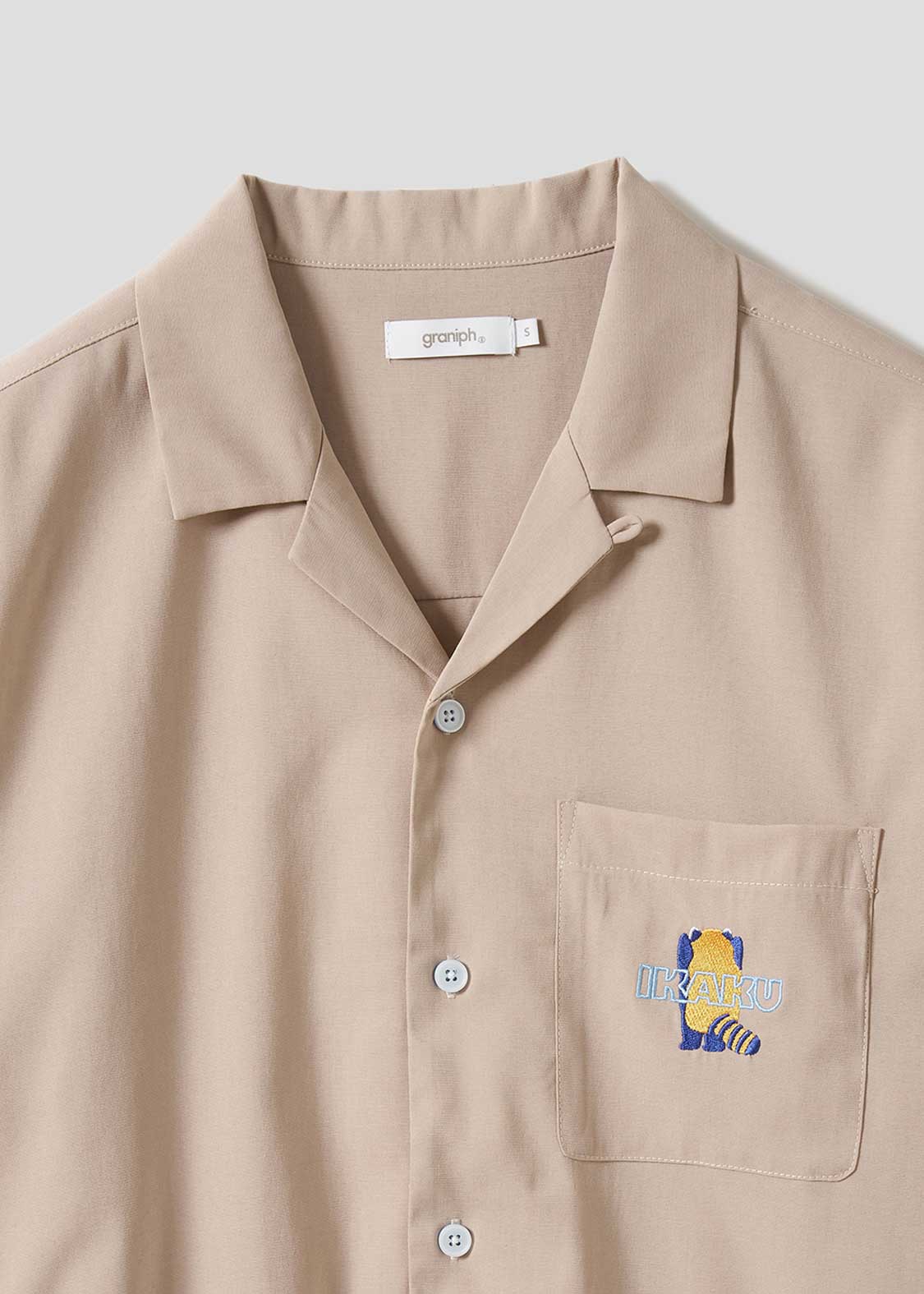 Ikaku | Linen Touch Open Collar Shirt - Image 3