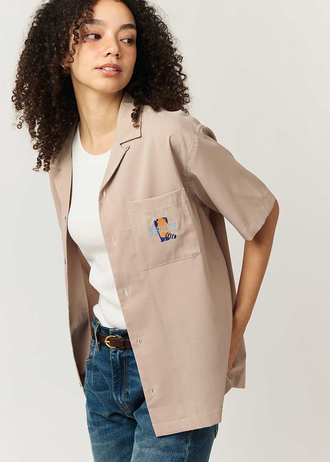 Ikaku | Linen Touch Open Collar Shirt - Image 6