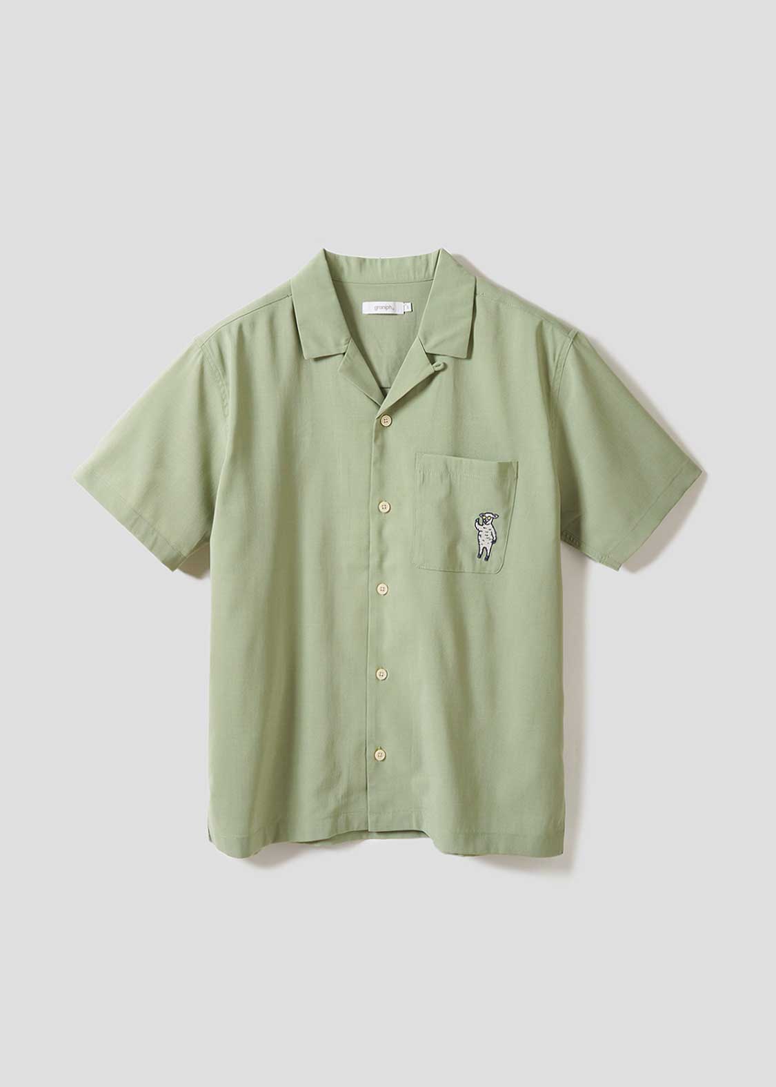Lambchop | Linen Touch Open Collar Shirt - Image 2