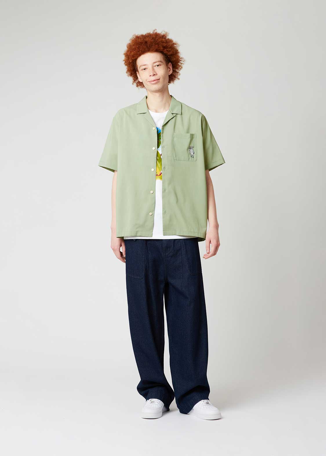 Lambchop | Linen Touch Open Collar Shirt - Image 8