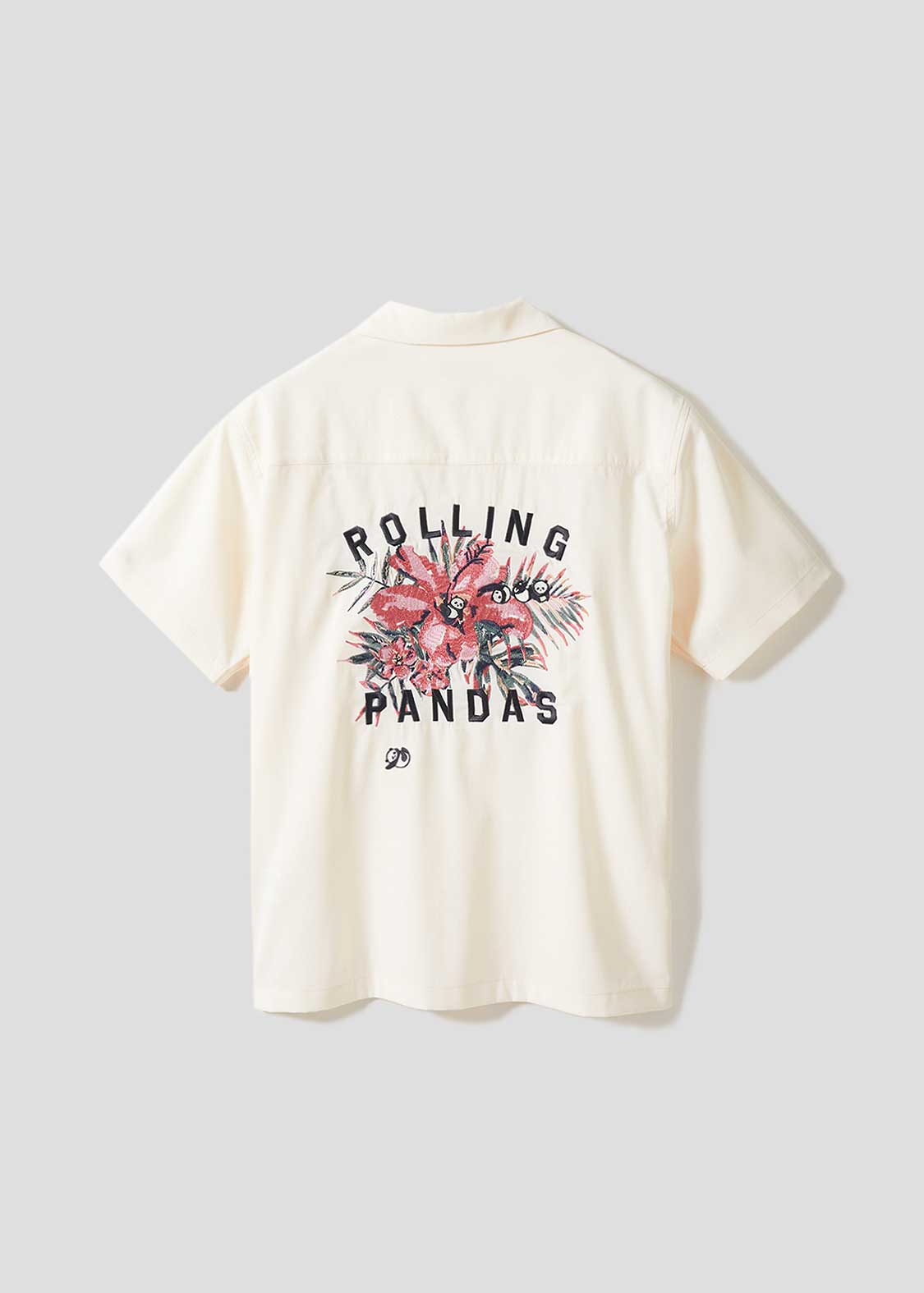 Rolling Pandas Hibiscus | Linen Touch Open Collar Shirt