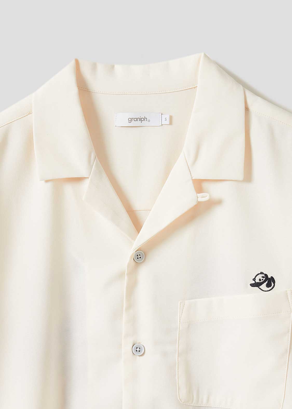 Rolling Pandas Hibiscus | Linen Touch Open Collar Shirt - Image 3
