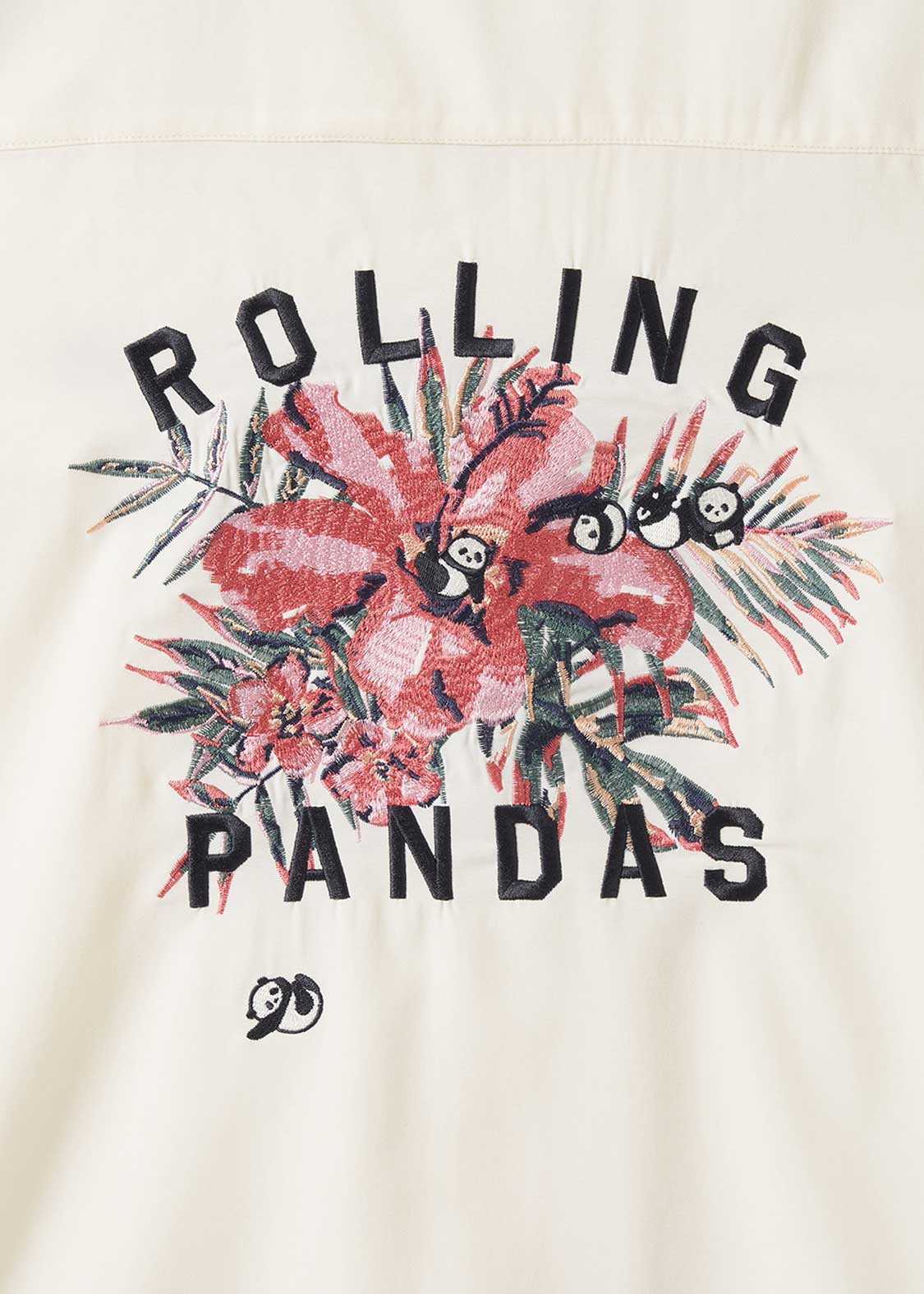Rolling Pandas Hibiscus | Linen Touch Open Collar Shirt - Image 5