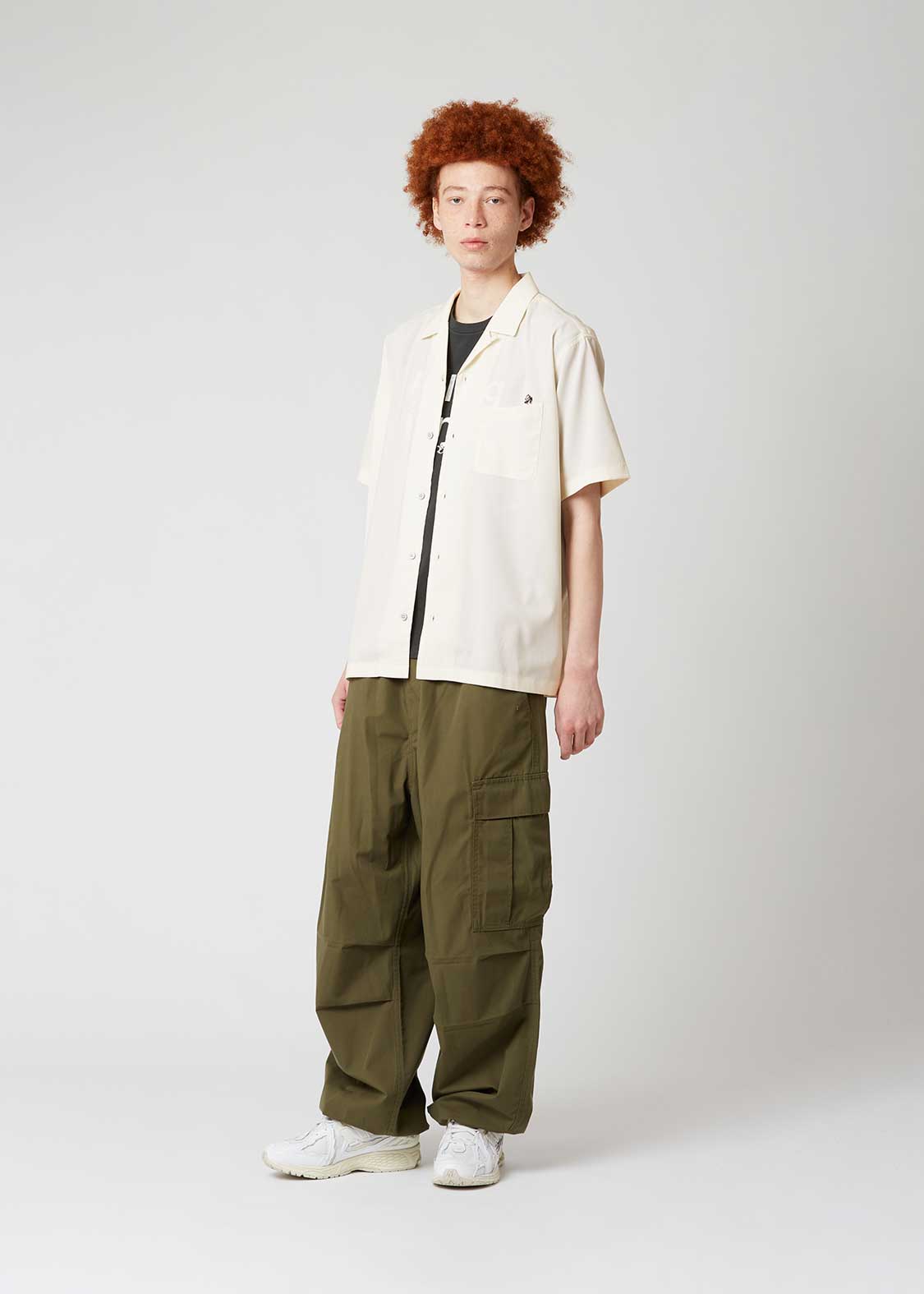 Rolling Pandas Hibiscus | Linen Touch Open Collar Shirt - Image 8