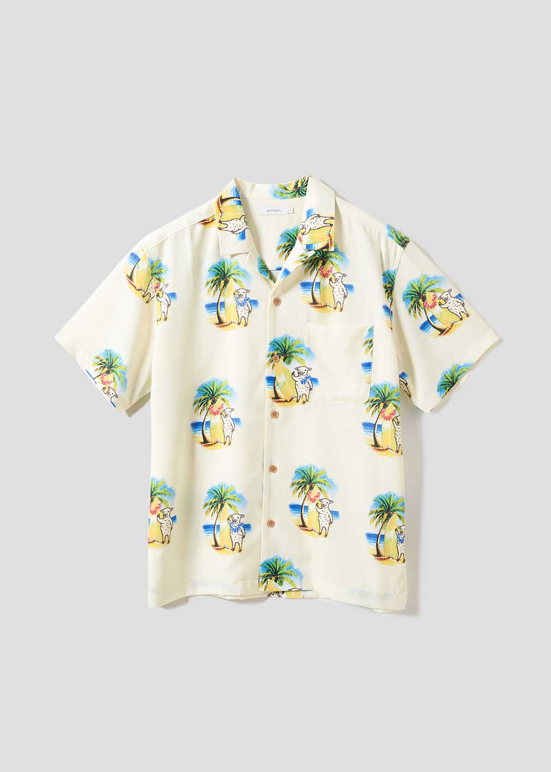 Lamb Chop Surf | Open Collar Aloha Shirt