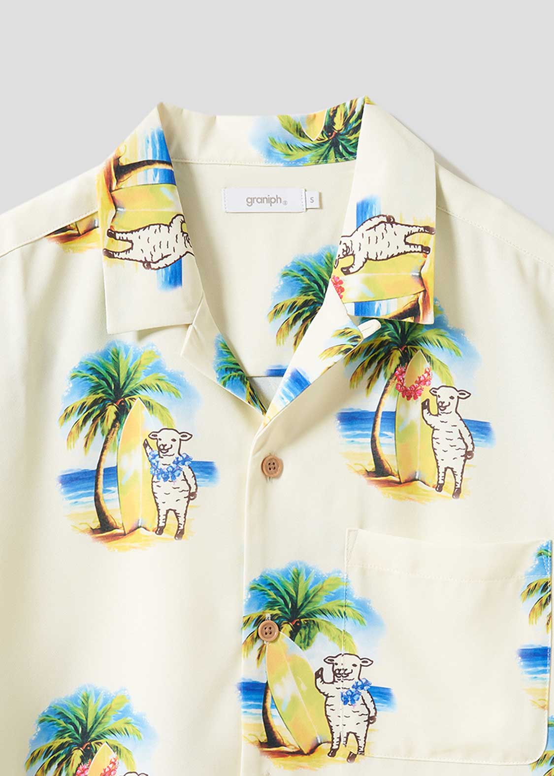 Lamb Chop Surf | Open Collar Aloha Shirt - Image 3
