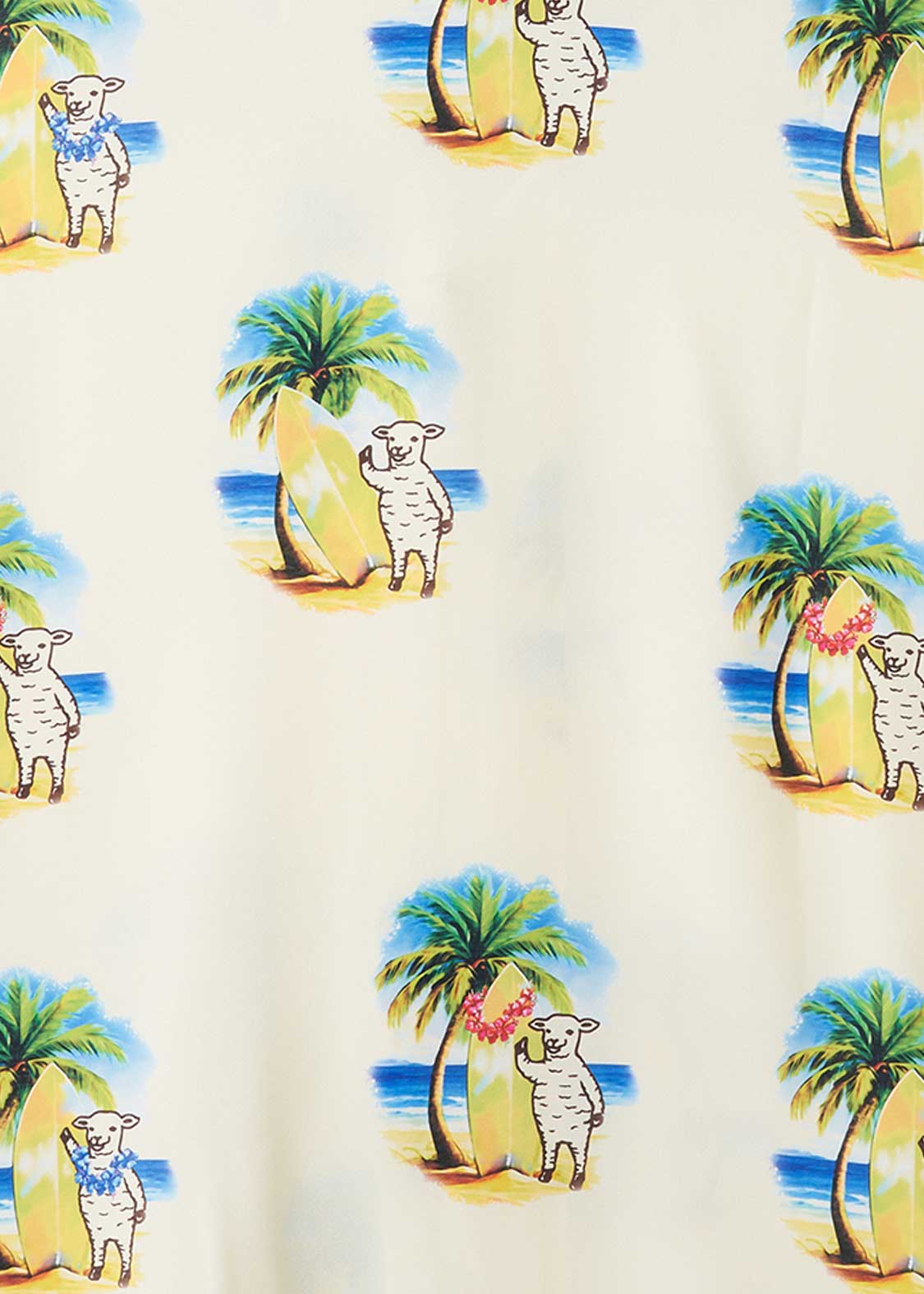 Lamb Chop Surf | Open Collar Aloha Shirt - Image 5