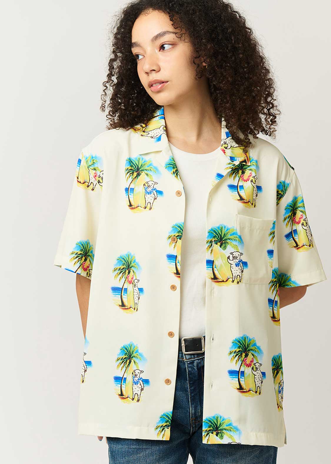 Lamb Chop Surf | Open Collar Aloha Shirt - Image 6