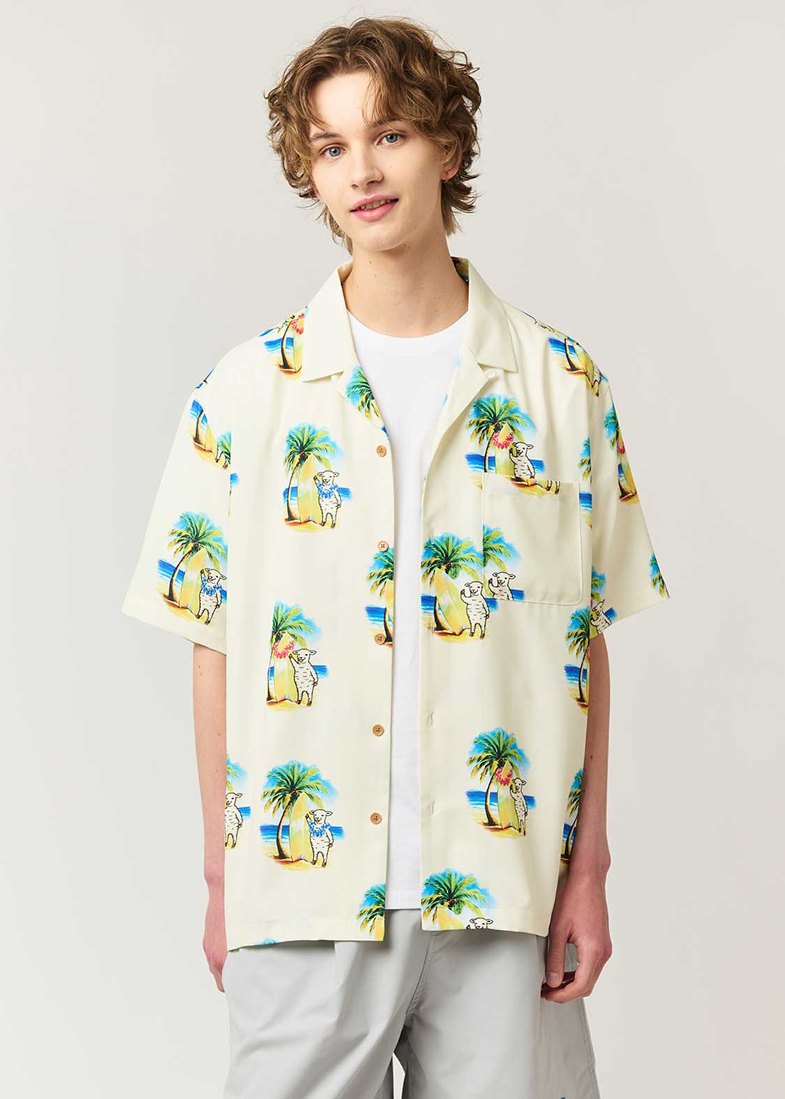 Lamb Chop Surf | Open Collar Aloha Shirt - Image 7