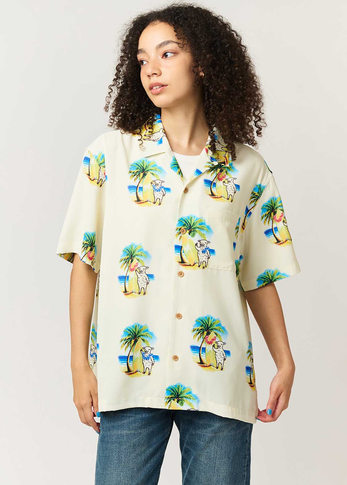 Lamb Chop Surf | Open Collar Aloha Shirt - Image 9