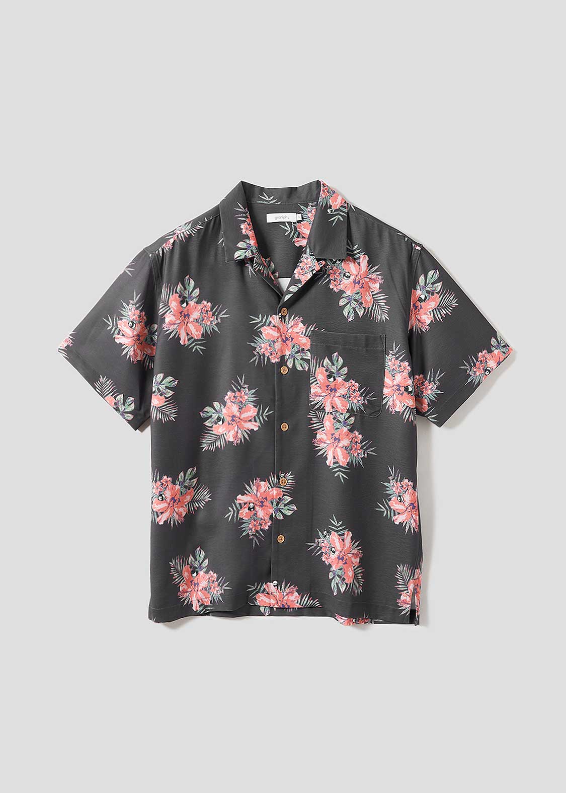 Rolling Pandas Hibiscus | Open Collar Aloha Shirt