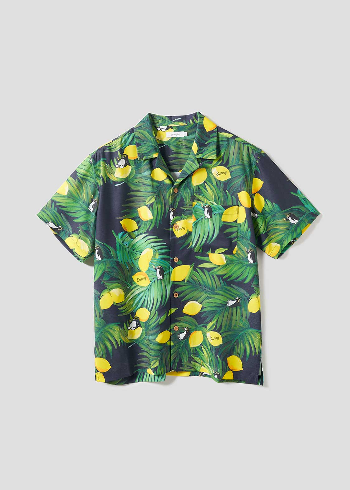 City Boy Penguin | Open Collar Aloha Shirt