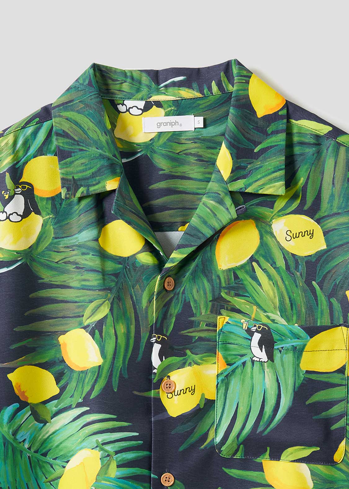 City Boy Penguin | Open Collar Aloha Shirt - Image 3