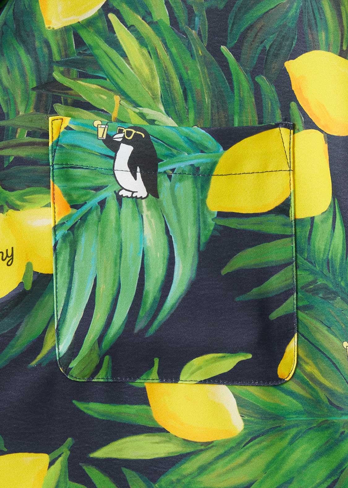 City Boy Penguin | Open Collar Aloha Shirt - Image 4
