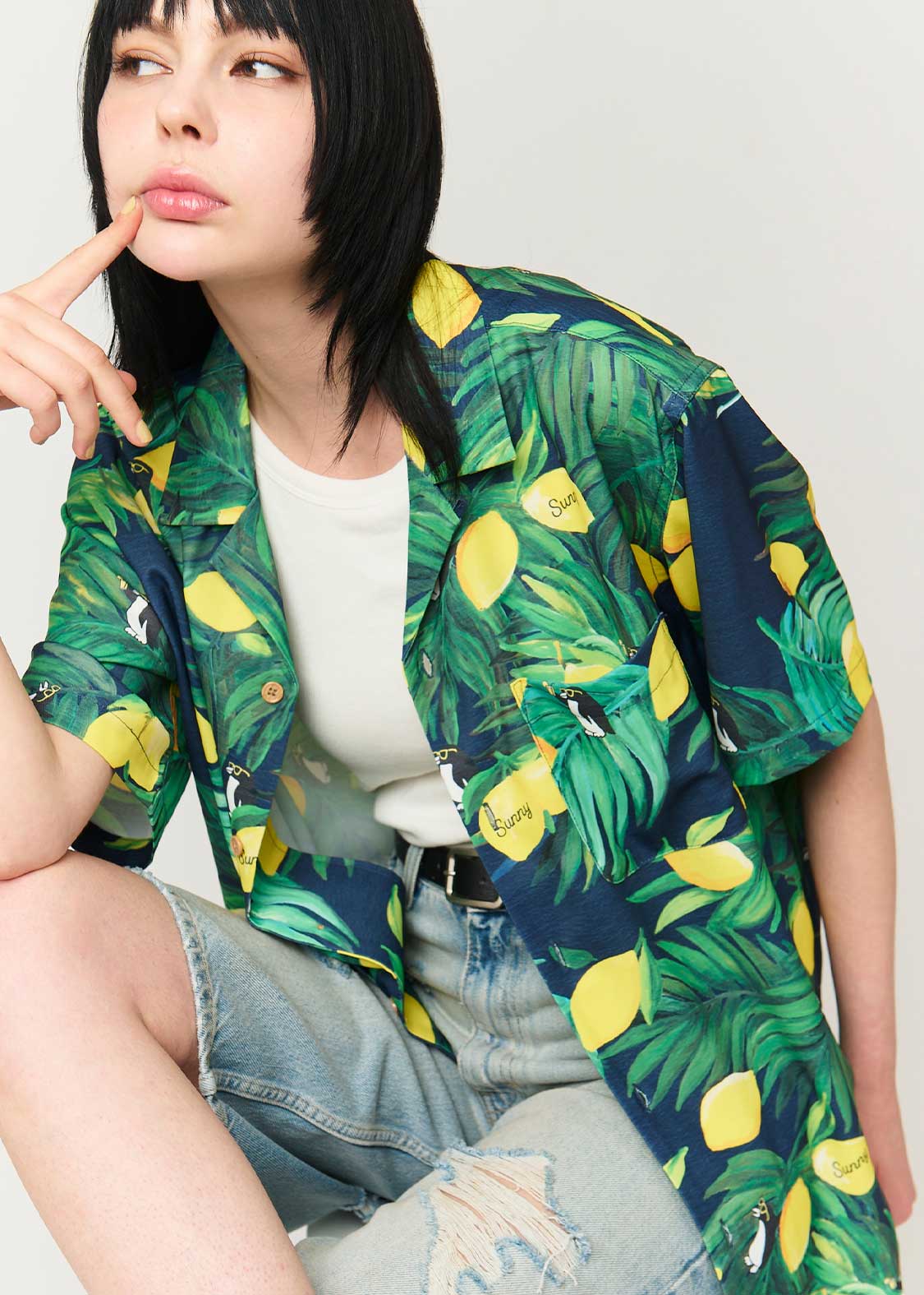 City Boy Penguin | Open Collar Aloha Shirt - Image 6