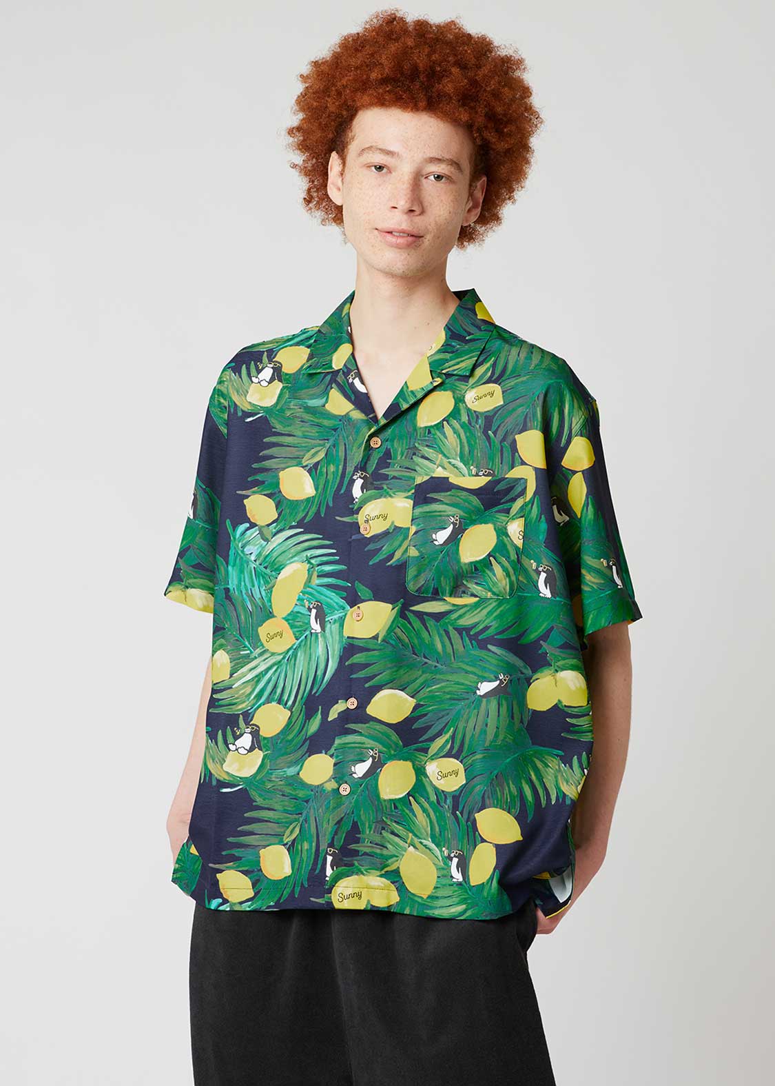 City Boy Penguin | Open Collar Aloha Shirt - Image 7