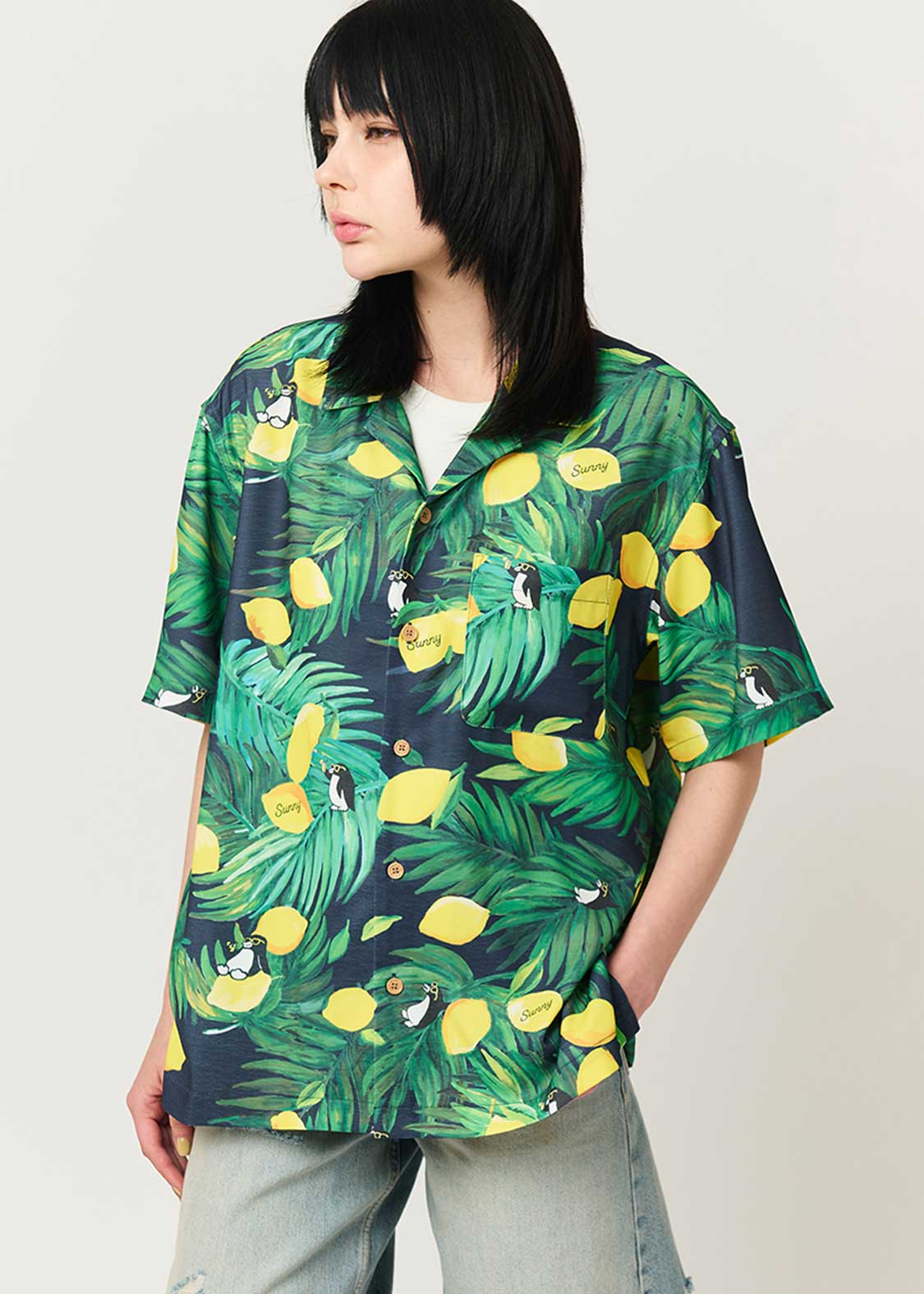 City Boy Penguin | Open Collar Aloha Shirt - Image 9