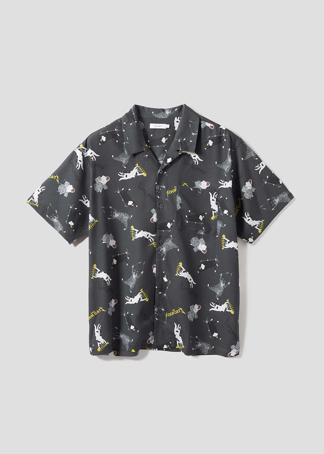 The Four Cats Band | Big Silhouette Open Collar Shirt
