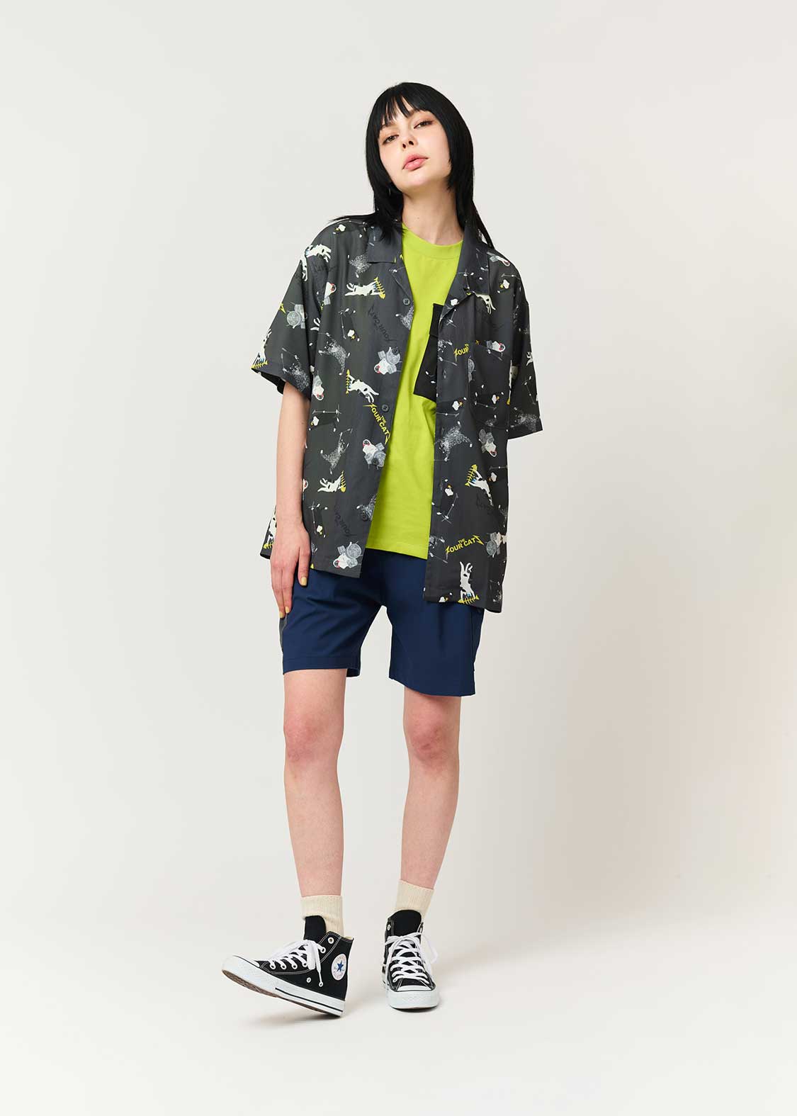 The Four Cats Band | Big Silhouette Open Collar Shirt - Image 10