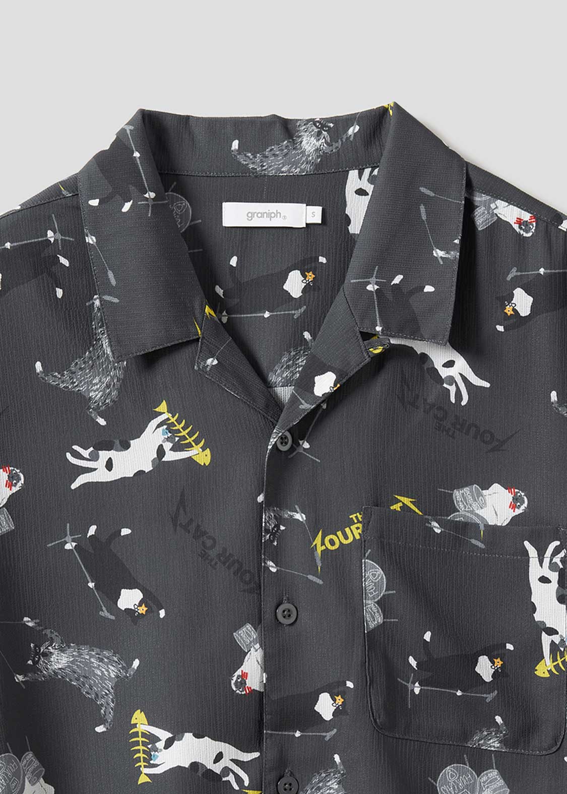 The Four Cats Band | Big Silhouette Open Collar Shirt - Image 3
