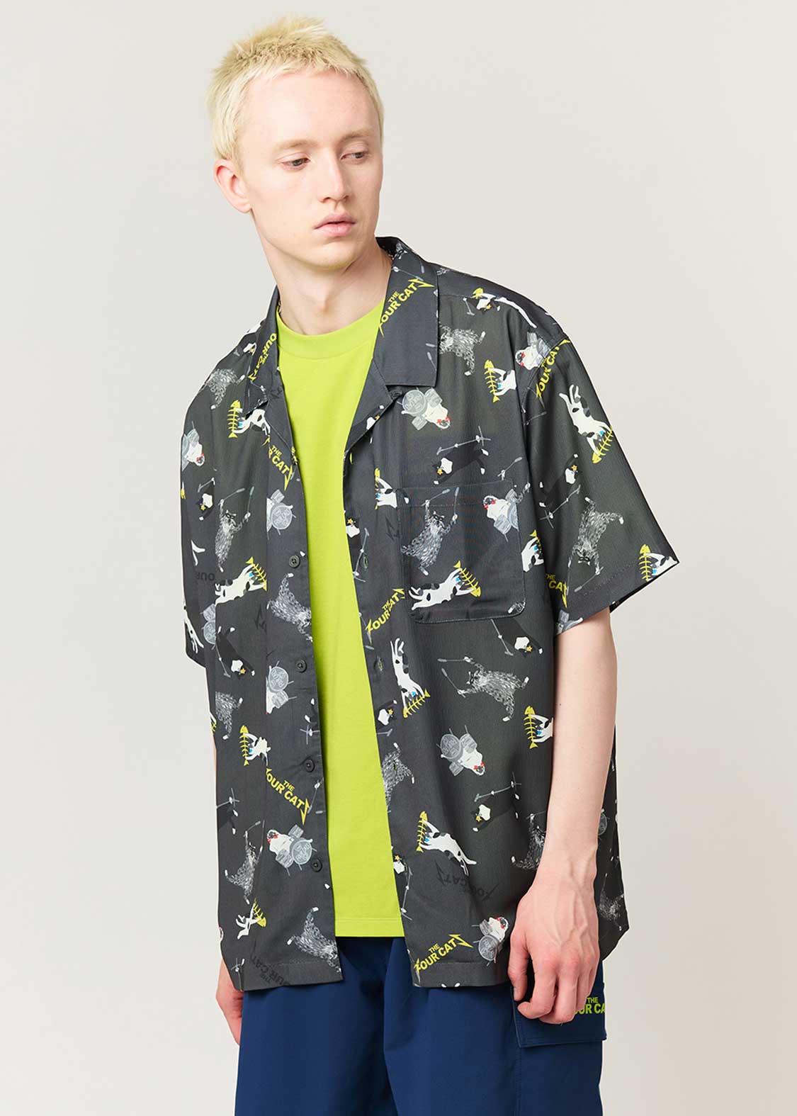 The Four Cats Band | Big Silhouette Open Collar Shirt - Image 7
