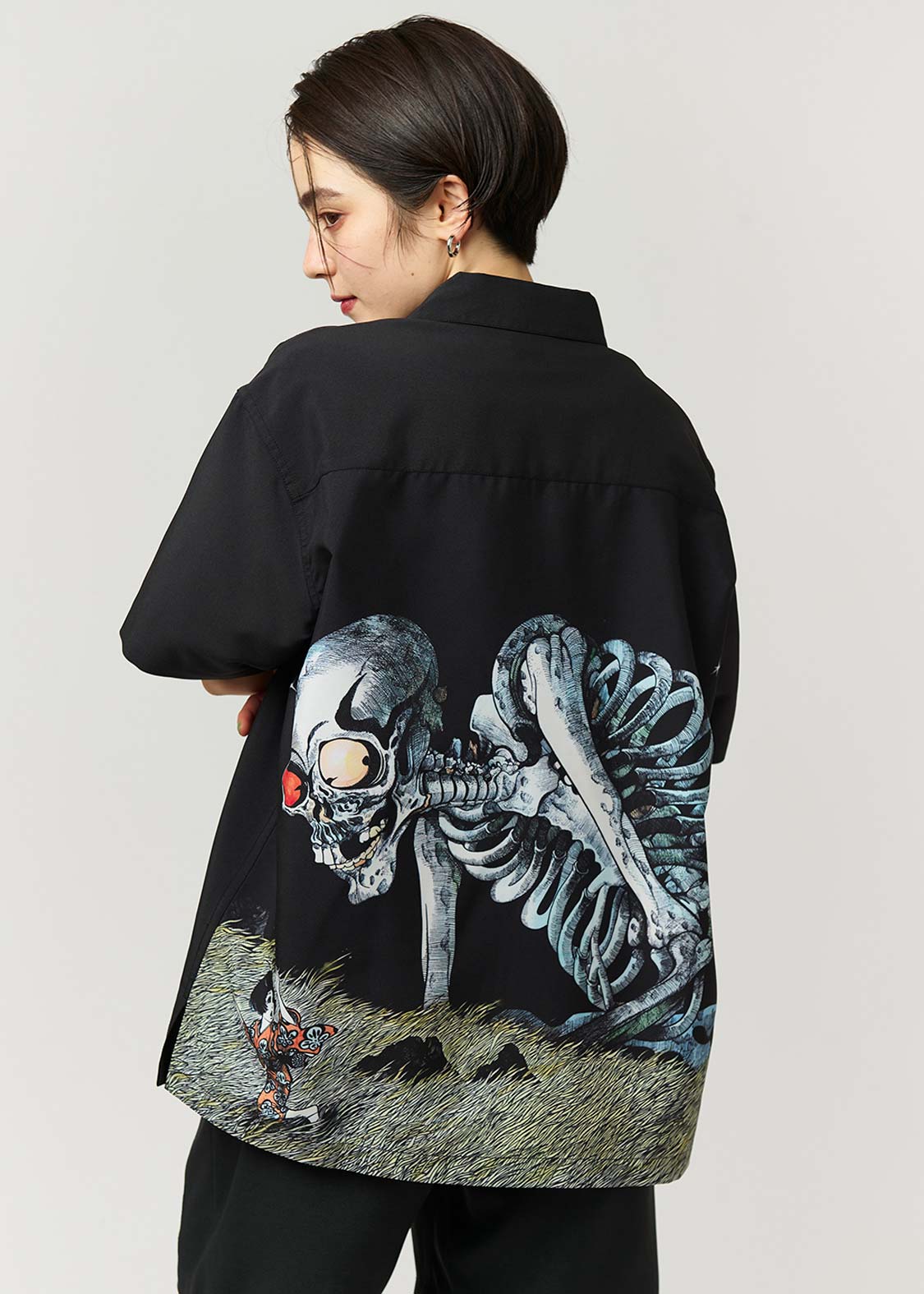 Shigeru Mizuki - Gashadokuro | Polytro Big Silhouette Short Sleeve Shirt - Image 9