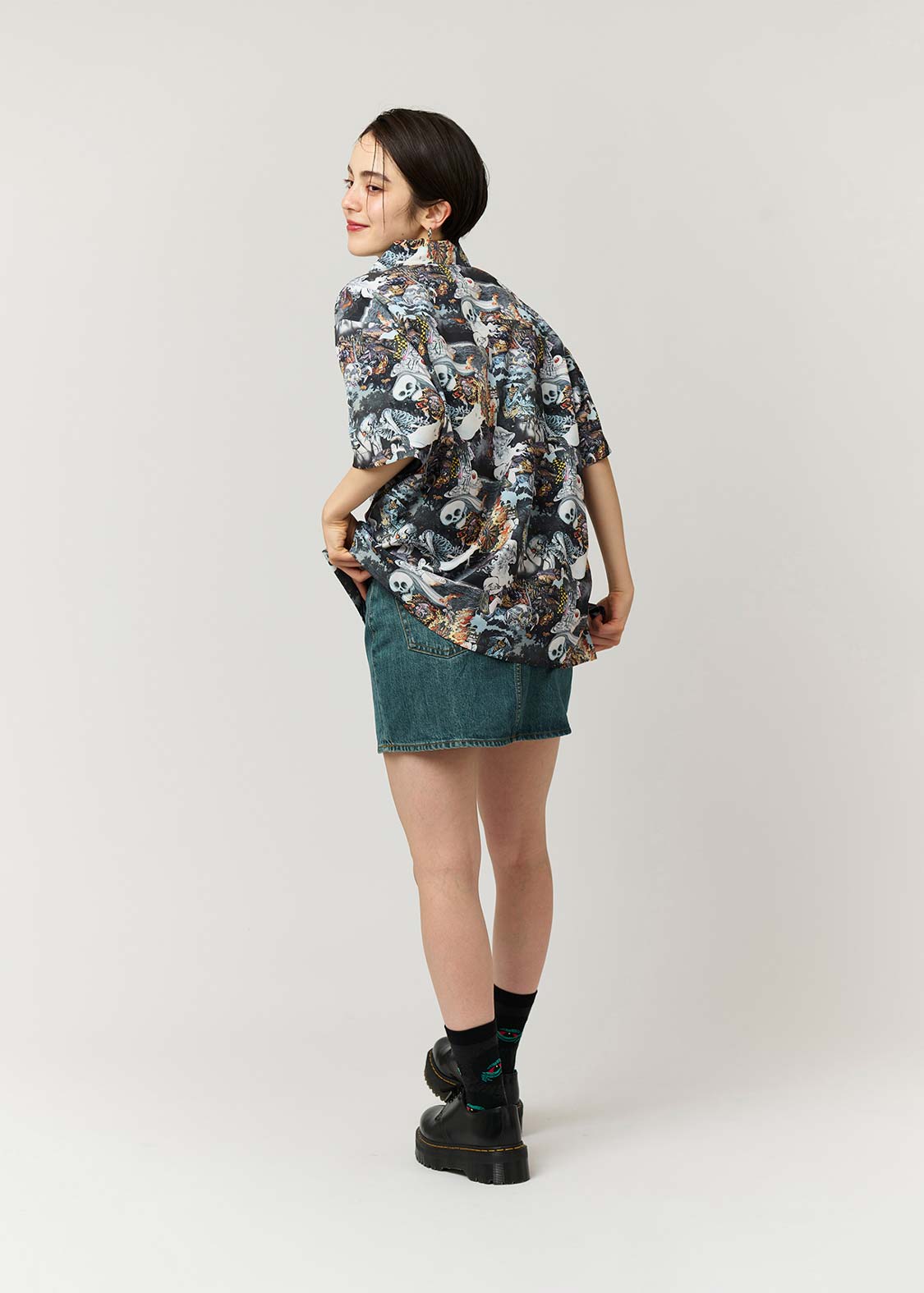 Shigeru Mizuki - Yokai All Stars | Big Silhouette Open Collar Shirt - Image 10