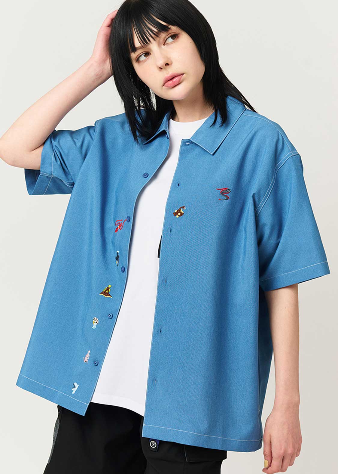 Mysterious Animals | Big Silhouette Poly-Tro Short-Sleeved Shirt - Image 6