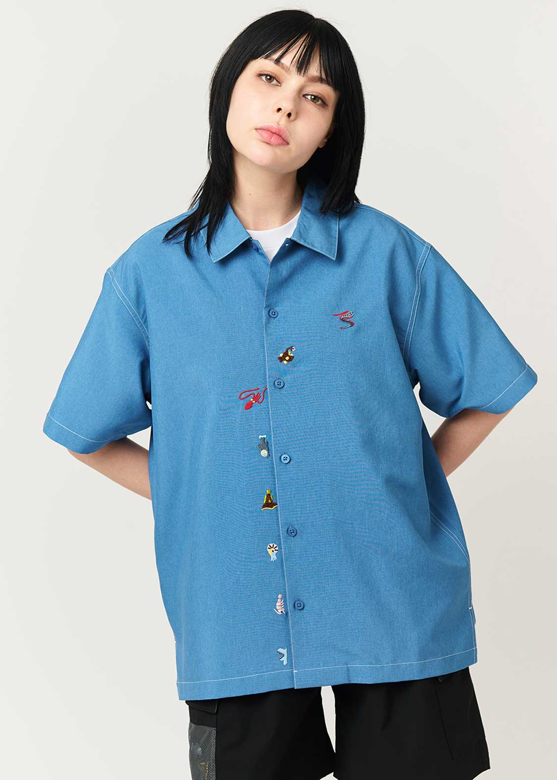 Mysterious Animals | Big Silhouette Poly-Tro Short-Sleeved Shirt - Image 9