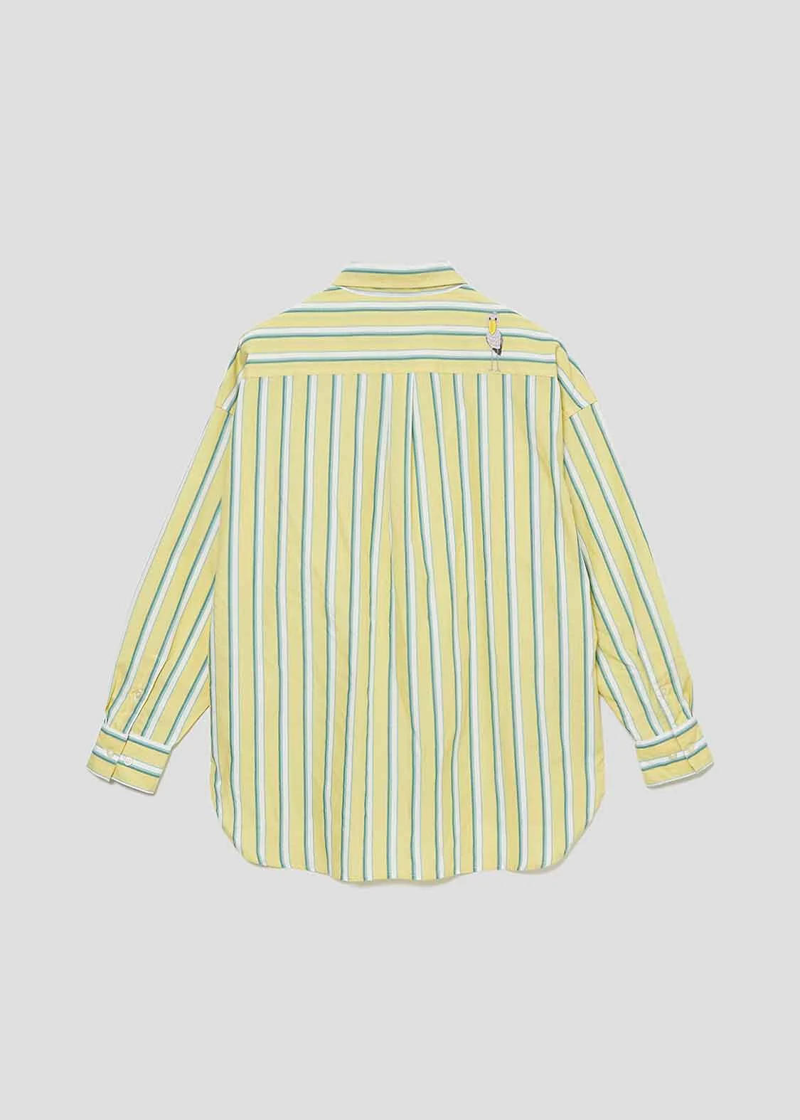 Stripe Big silhouette Long Sleeve Shirt (Hashibiroko) - Image 2
