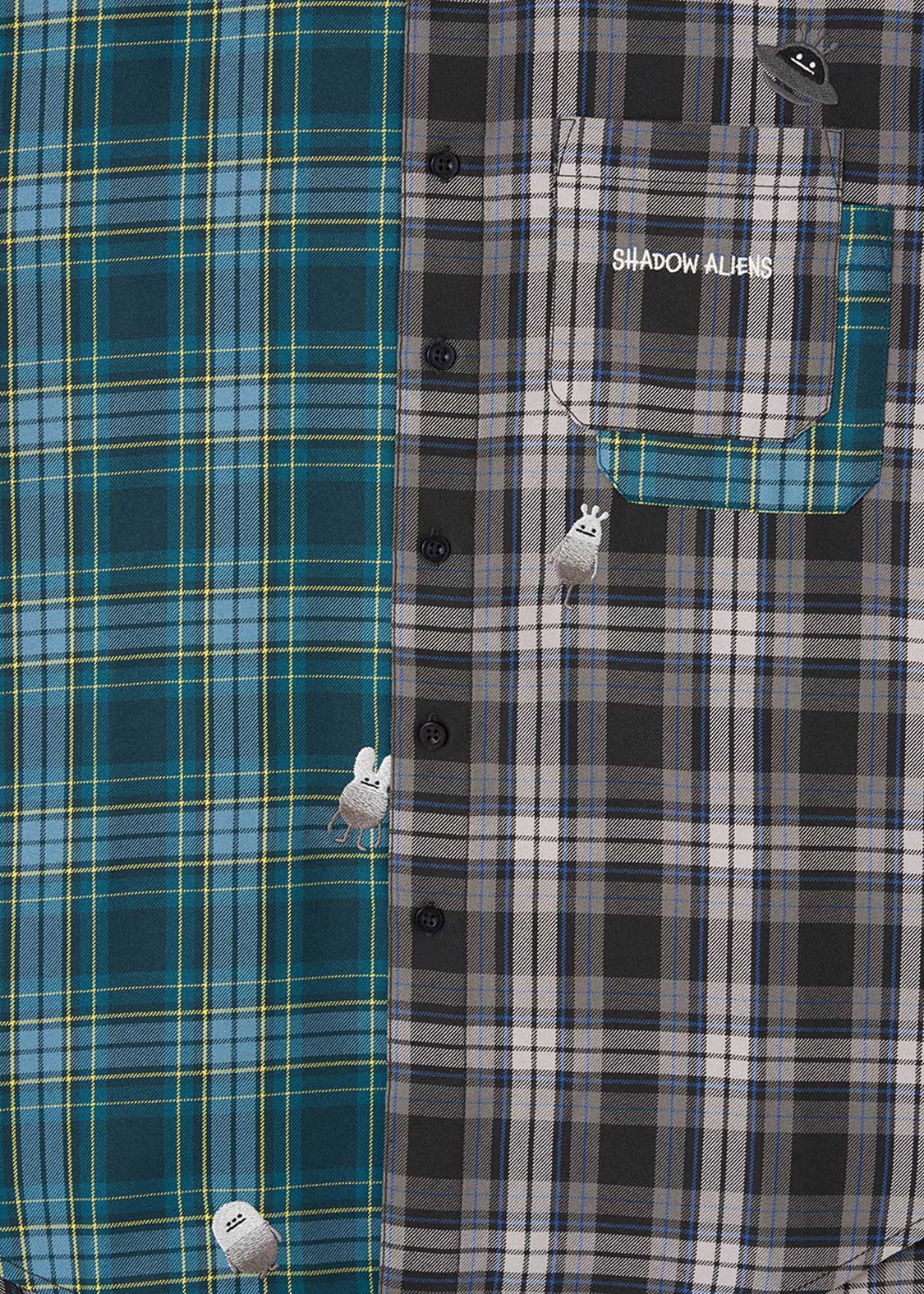 Beautiful Shadow Aliens | Loose Fit Check Shirt - Image 3